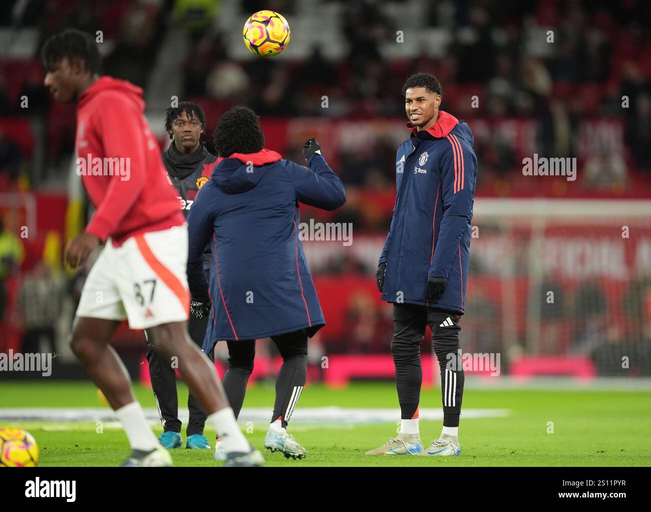 Marcus Rashford Side Manchester United's Marcus Rashford during their side’s warm up before ...