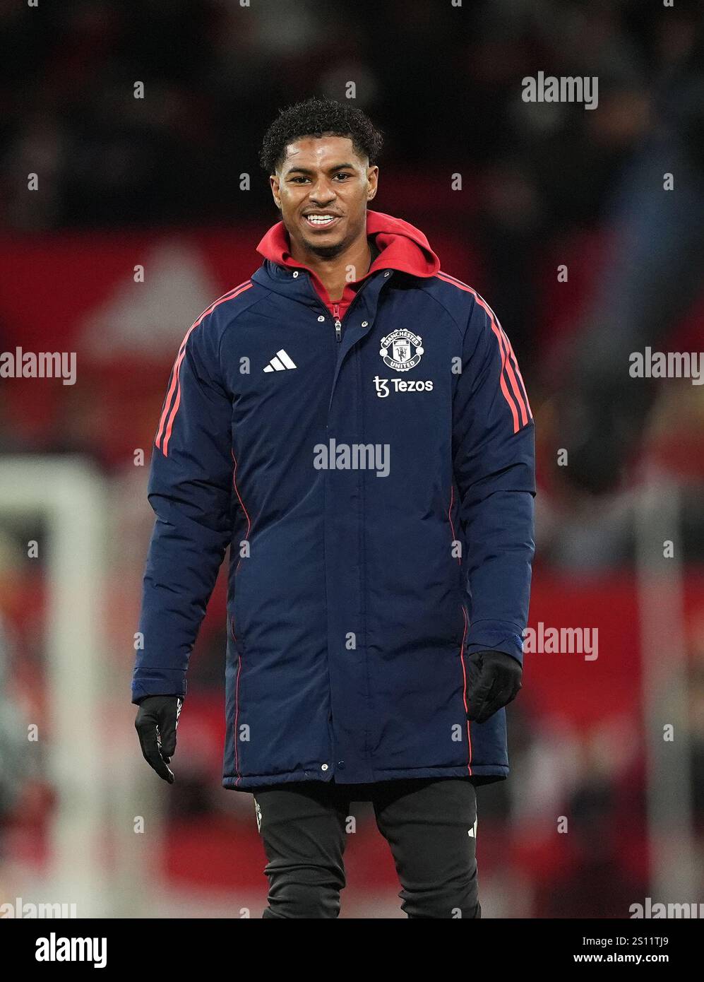 Marcus Rashford Side Manchester United's Marcus Rashford during their side’s warm up before ...