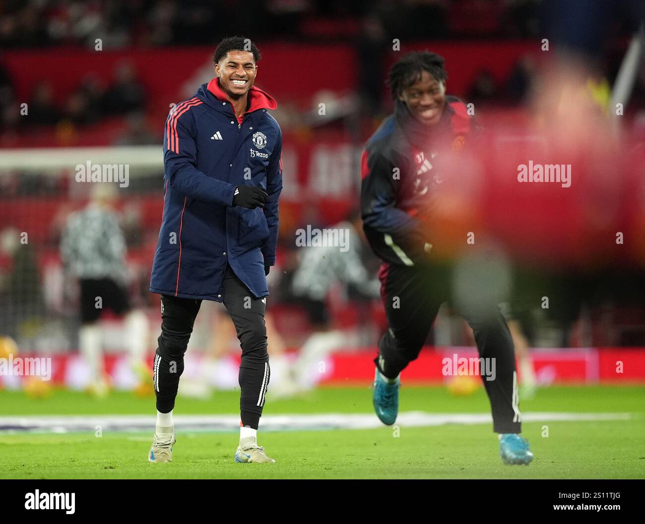 Marcus Rashford Side Manchester United's Marcus Rashford during their side’s warm up before ...