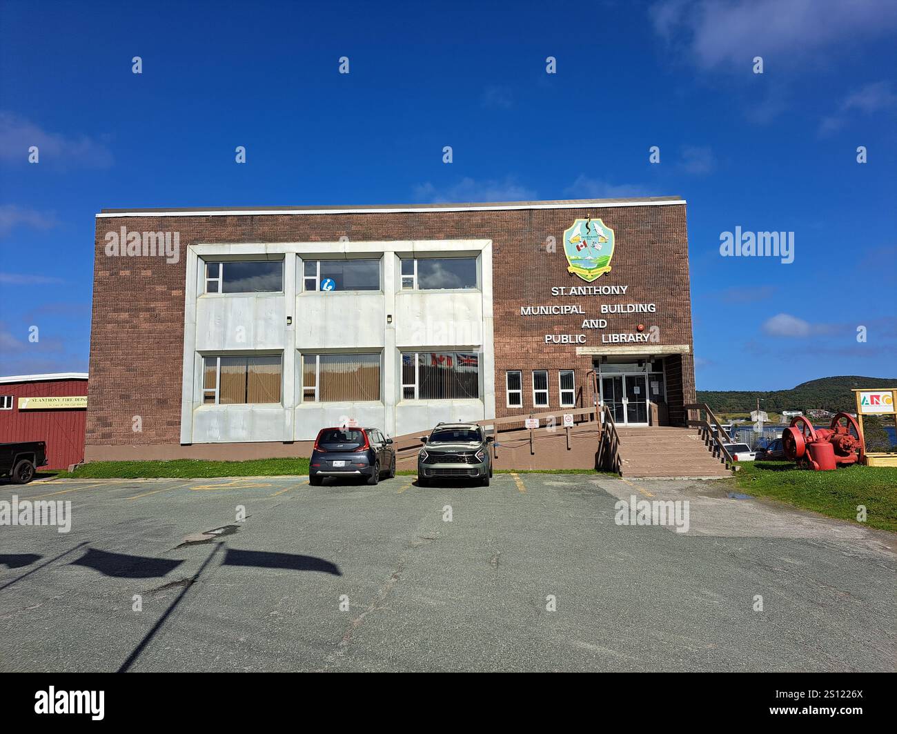 Municipal building and library in St. Anthony, Newfoundland & Labrador ...