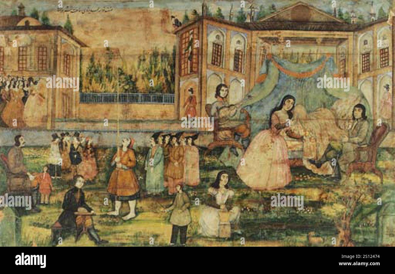 Europeans in Iran, Qajar Iran, 1855-6 Stock Photo - Alamy