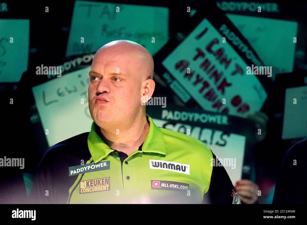 Michael van Gerwen ahead of his match against Jeffrey de Graaf during