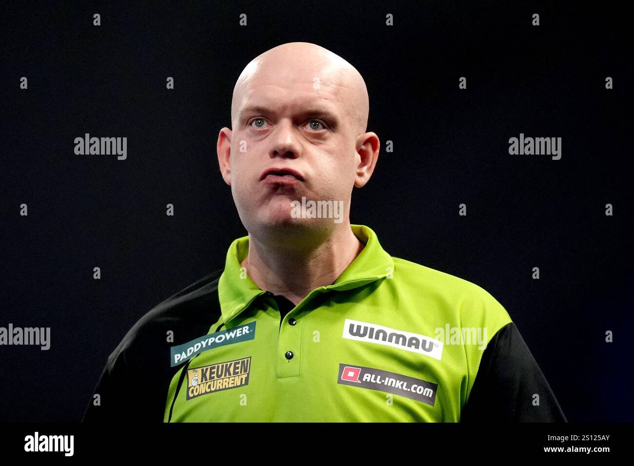 Michael van Gerwen during his match against Jeffrey de Graaf during day