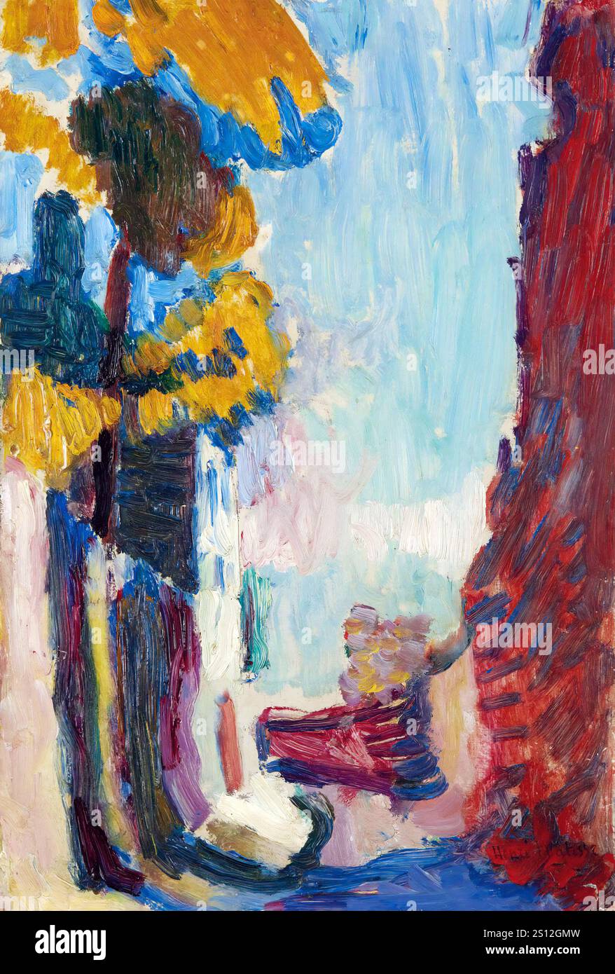 Painting by Henri Matisse (1869-1954) Arcueil, 1899. Stock Photo