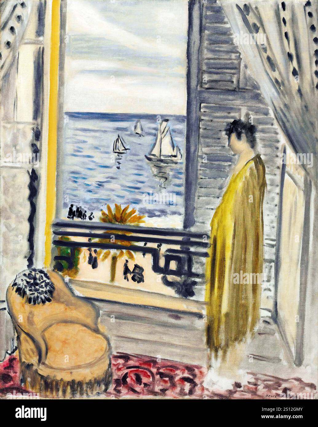 Painting by Henri Matisse (1869-1954) Femme auprès de la fenêtre, 1920 Stock Photo