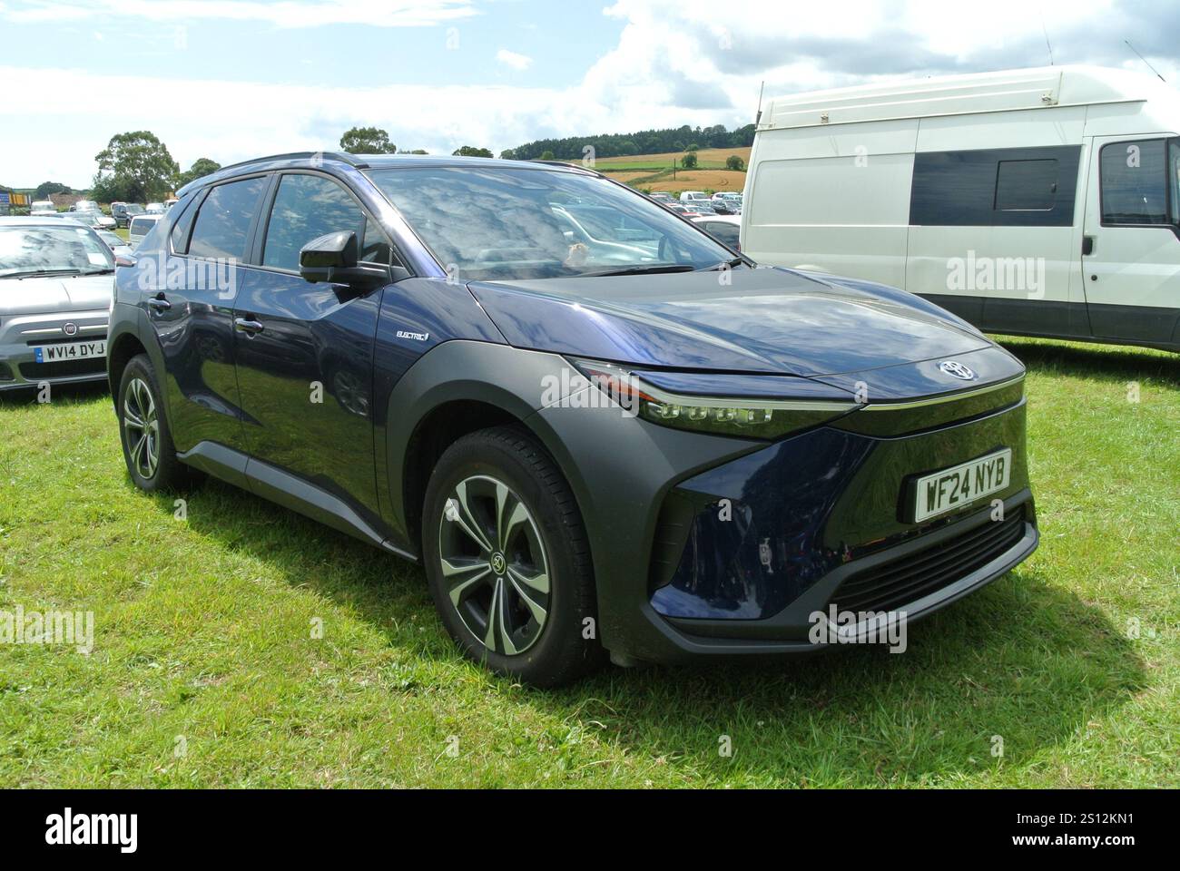 A 2024 Toyota bZ4x parked at the 49th Historic Vehicle Gathering ...