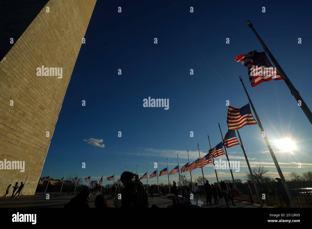 Washington United States 30th Dec 2024 Flags Surrounding The