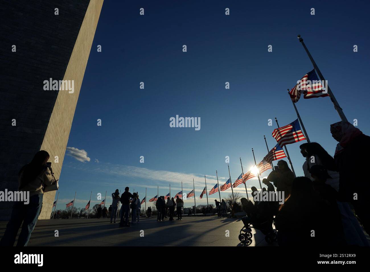 Washington United States 30th Dec 2024 Flags Surrounding The