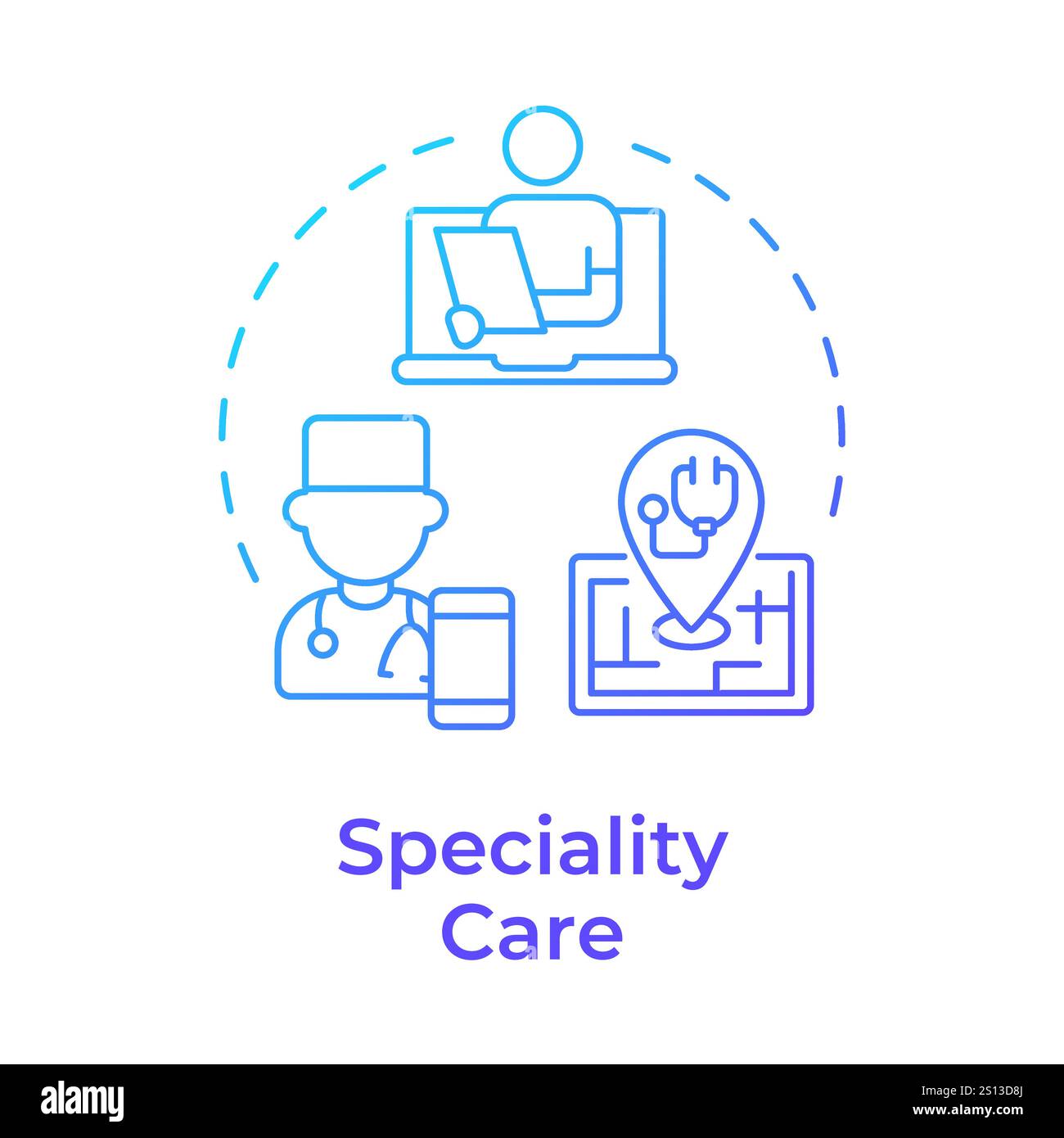 Speciality care blue gradient concept icon Stock Vector Image & Art - Alamy