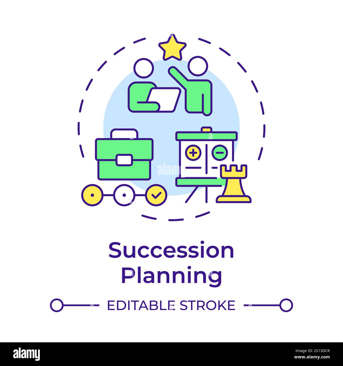 Payroll processing multi color concept icon Stock Vector