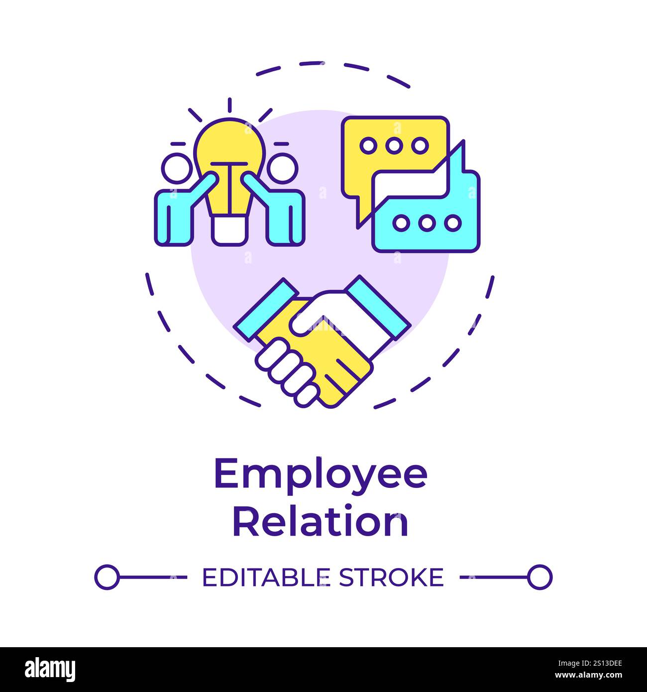 Absence management multi color concept icon Stock Vector