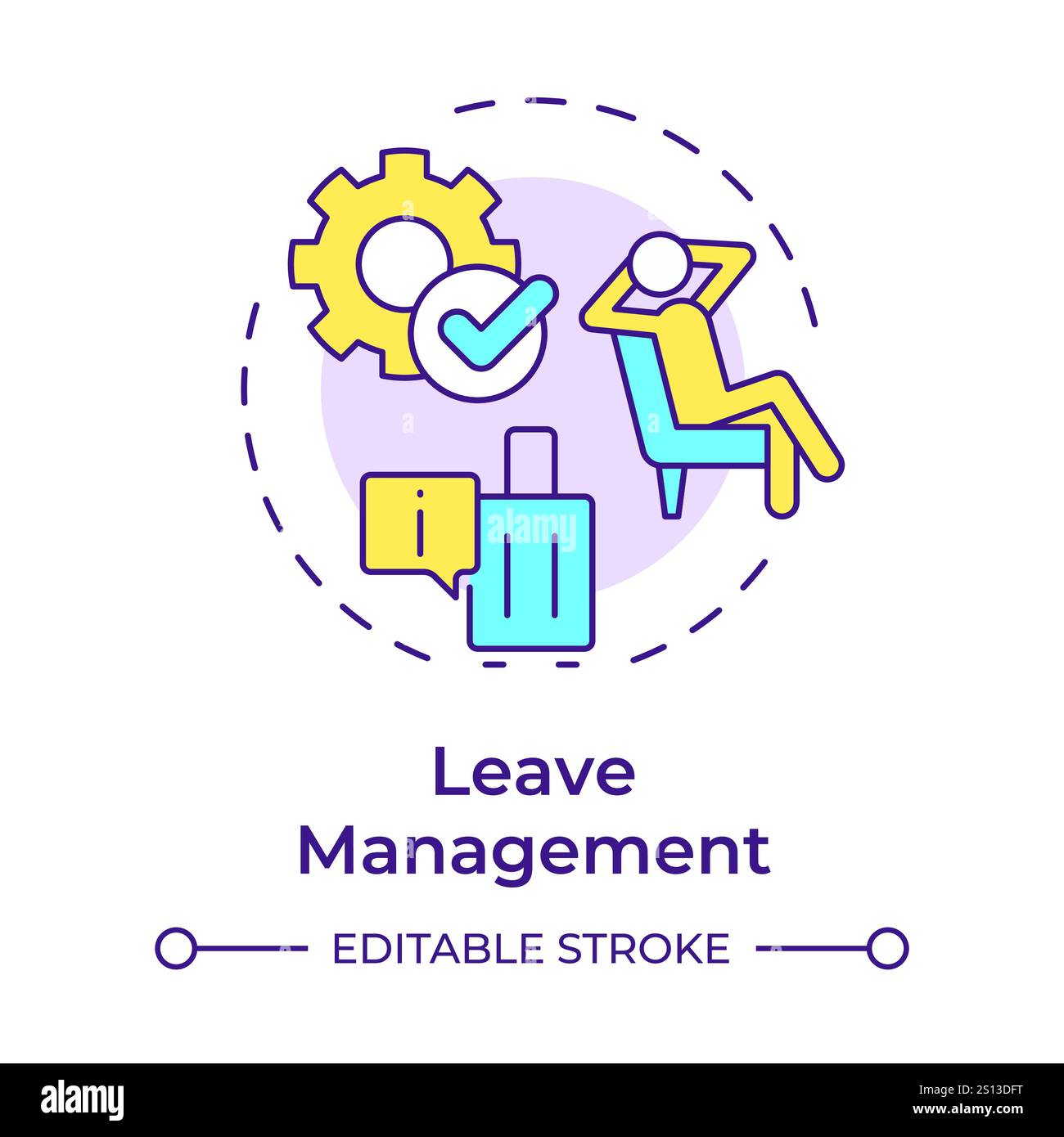 Offboarding multi color concept icon Stock Vector