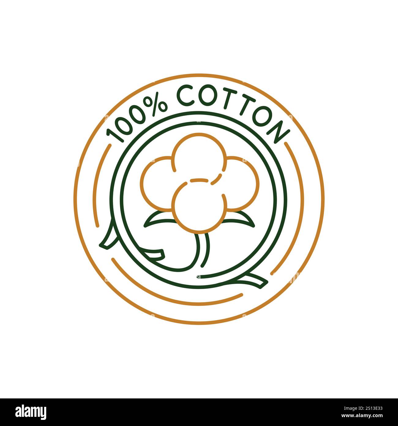 Simple Logo with Cotton Boll Icon Stock Vector Image & Art - Alamy