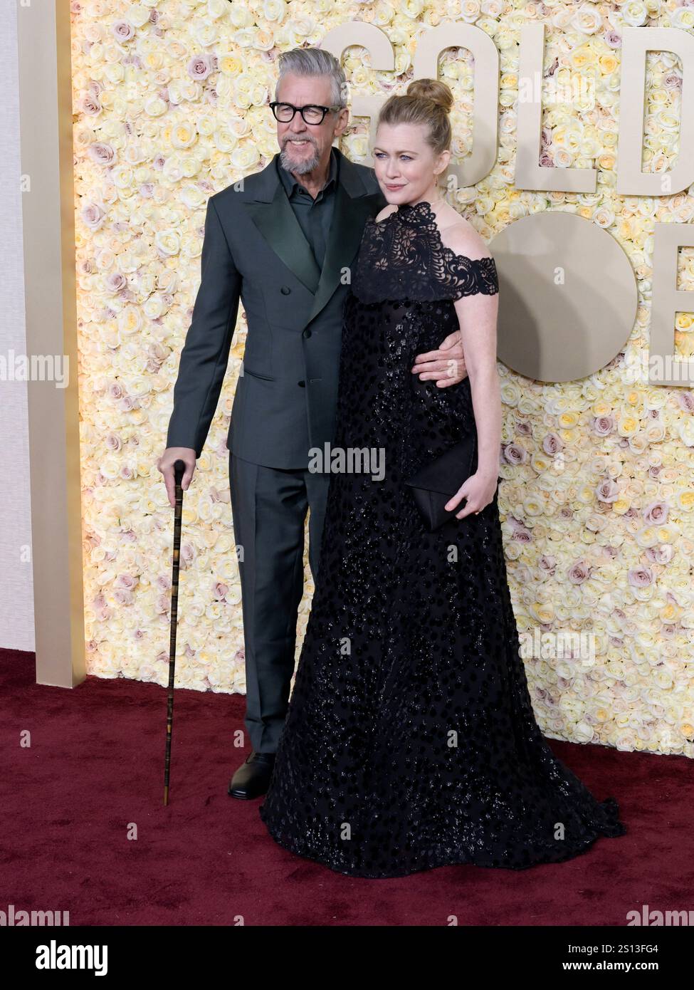 January 7, 2024, Beverly Hills, California, USA: Alan Ruck and Mireille ...