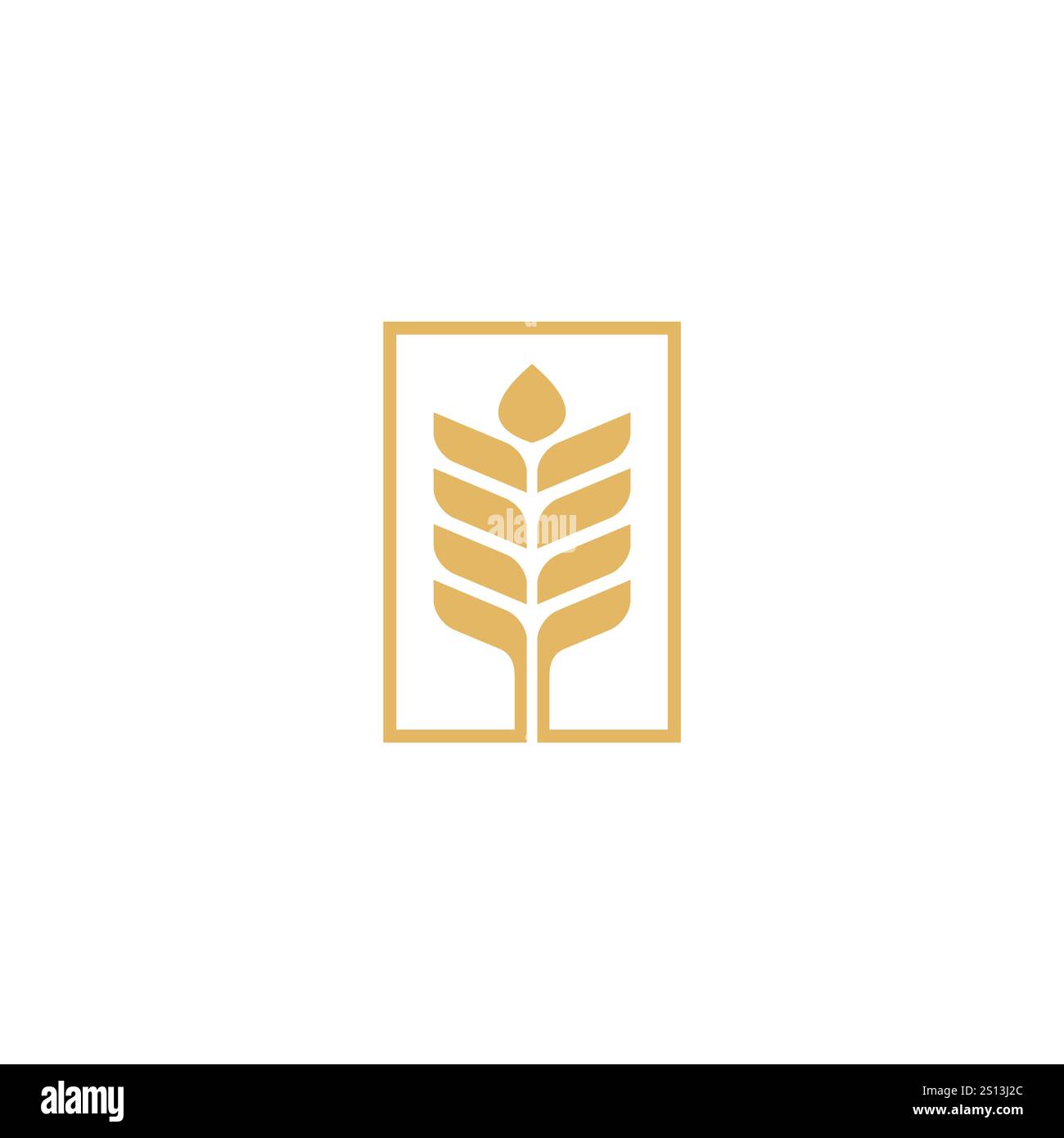 Wheat Logo Vector Illustration. Rice Icon Stock Vector