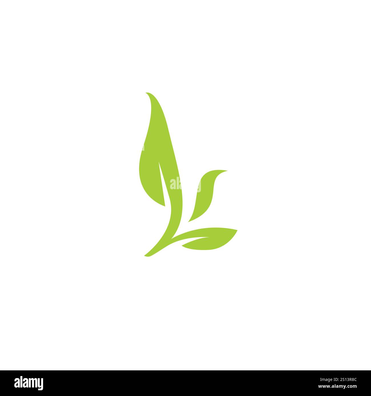 Leaf Organic Logo Vector. Three Abstract Leaf Icon Stock Vector Image ...