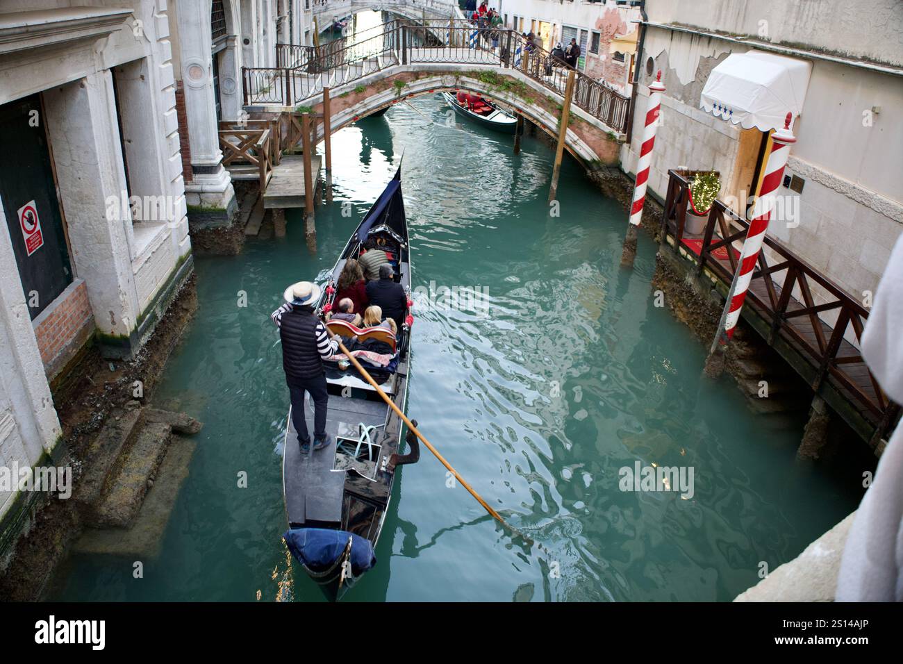 Venice, Italy. December 26, 2024. Gondola in a lagoon Stock Photo - Alamy