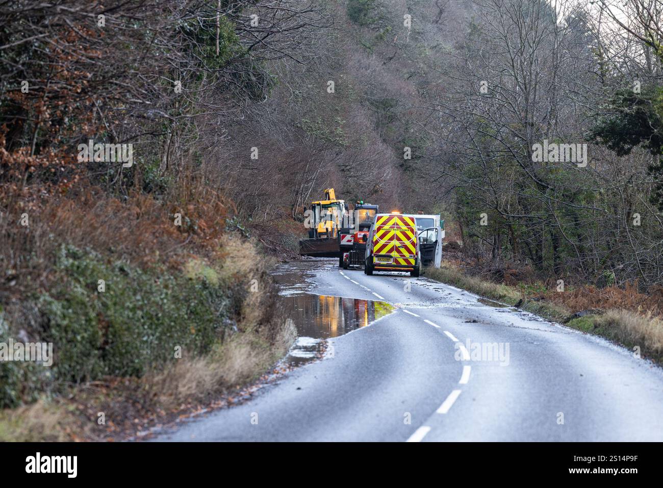 The A832 between Avoch and Fortrose is closed due to a landslide, as ...