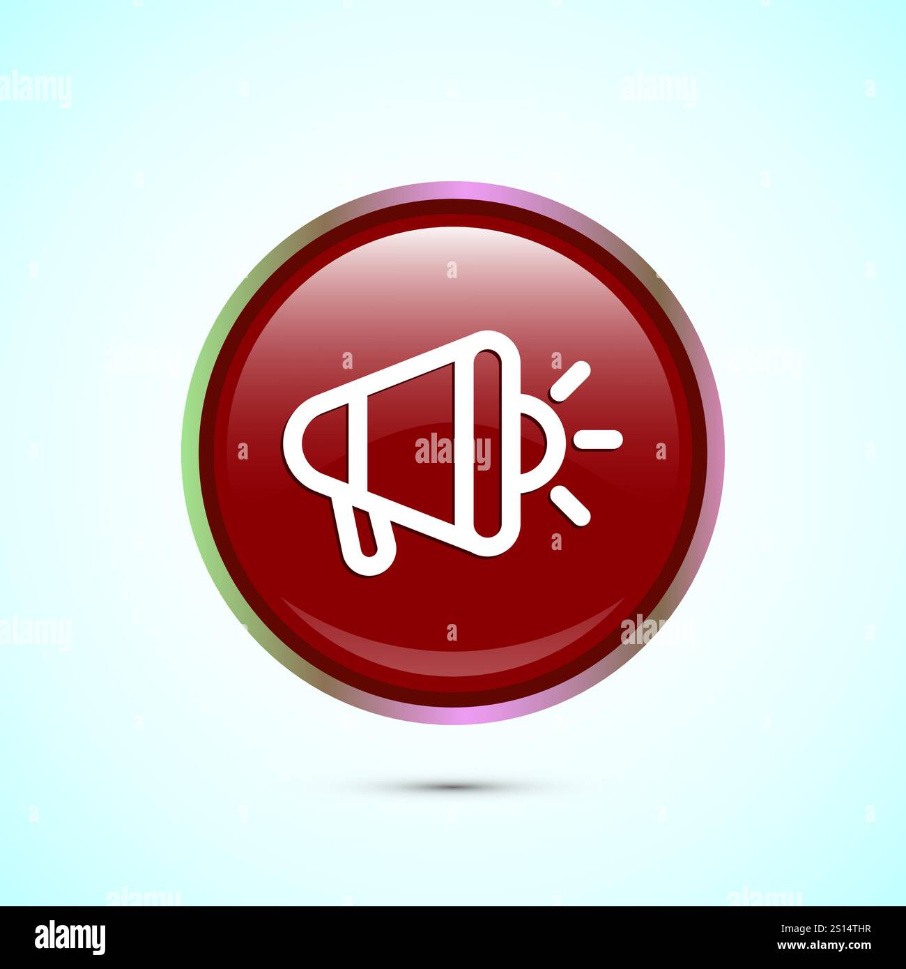 Megaphone icon design illustration, Loudspeaker icon, Shout announce ...