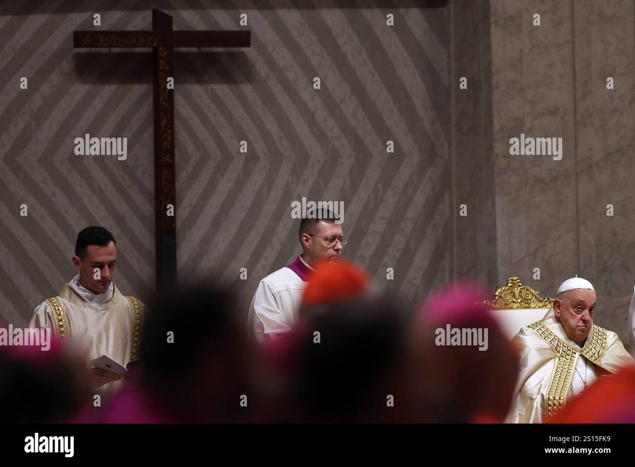 Vatican City, Italy 31.12.2024 Pope Francis celebrates the mass of