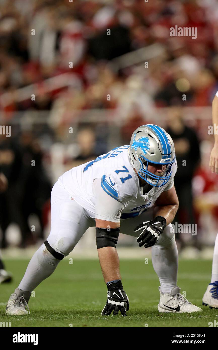 Detroit Lions guard Kevin Zeitler (71) blocks during an NFL football ...