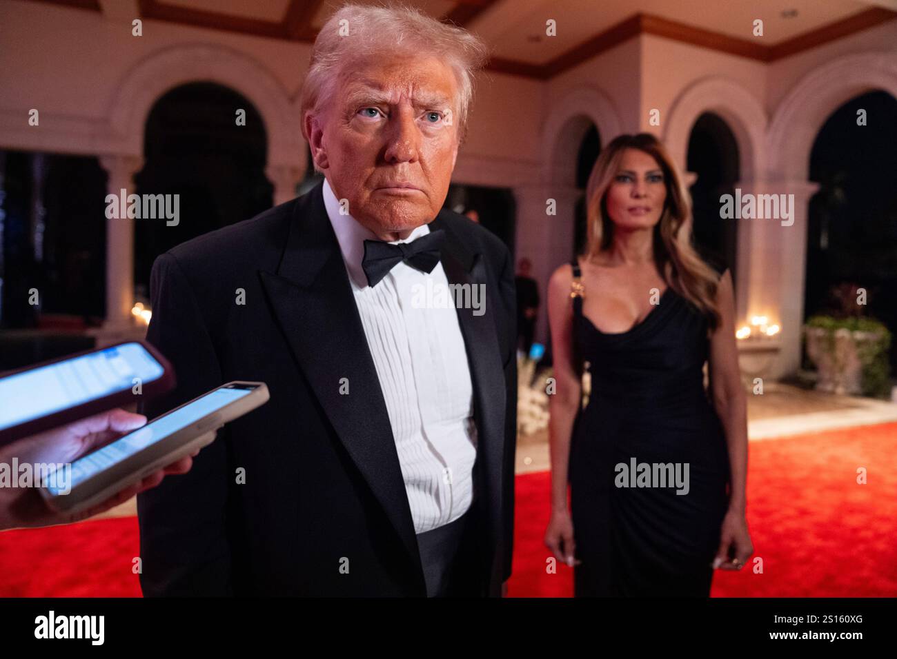 Melania Trump looks on as Presidentelect Donald Trump speaks to