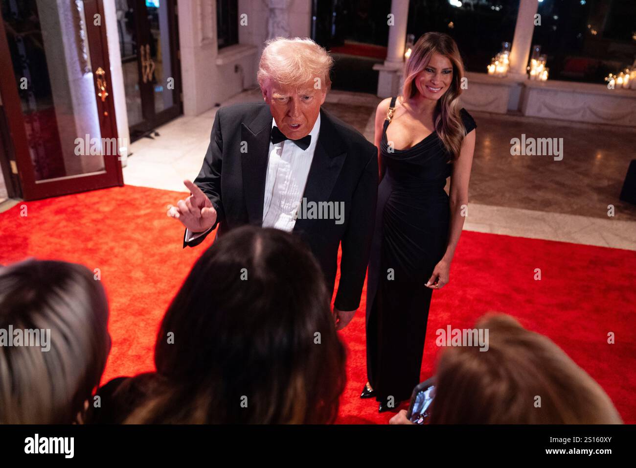 Melania Trump looks on as Presidentelect Donald Trump speaks to