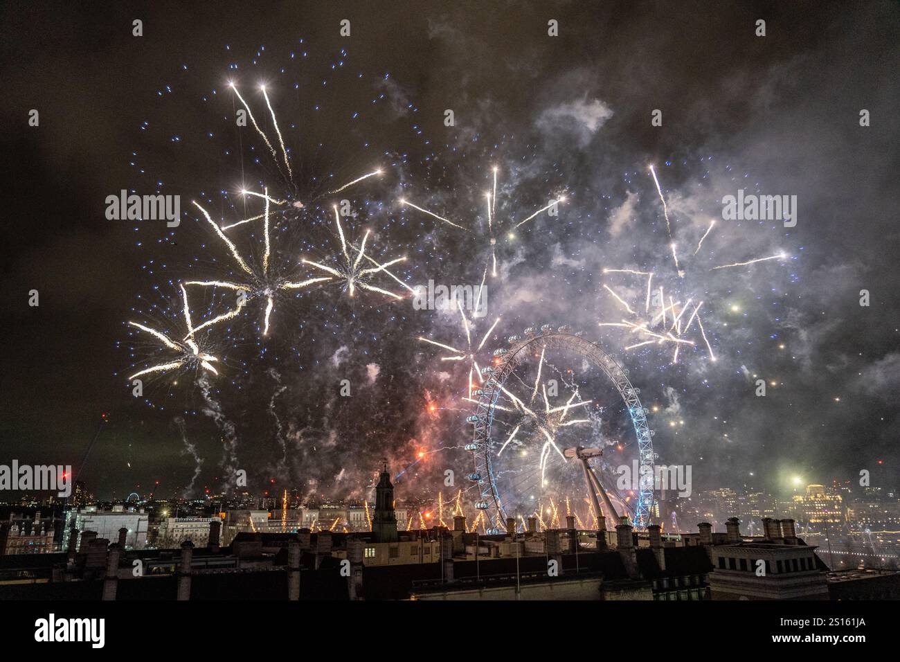 London, UK. Wednesday, 1 January, 2025. The New Year’s Day Fireworks