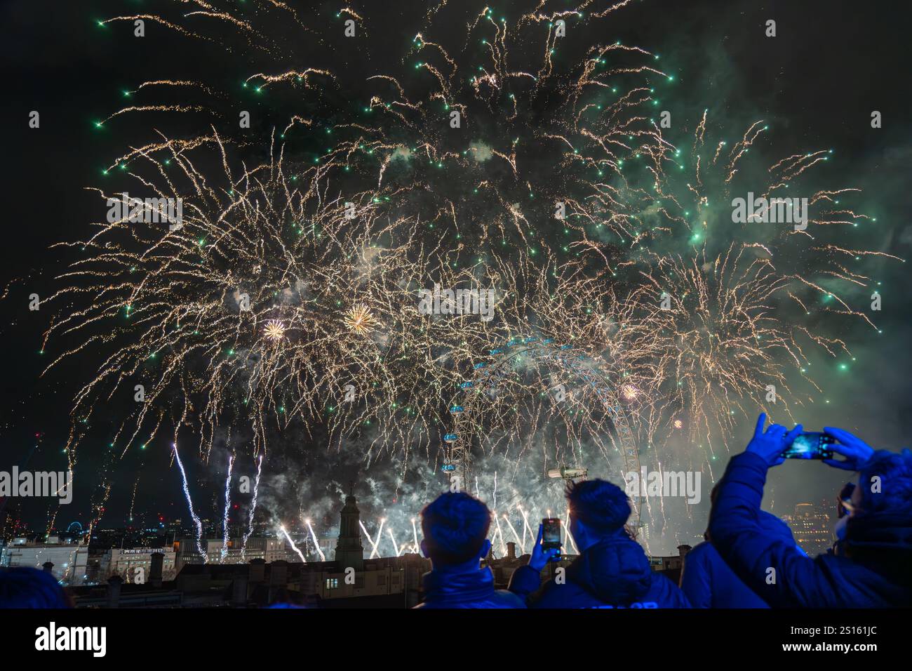 London, UK. Wednesday, 1 January, 2025. The New Year’s Day Fireworks