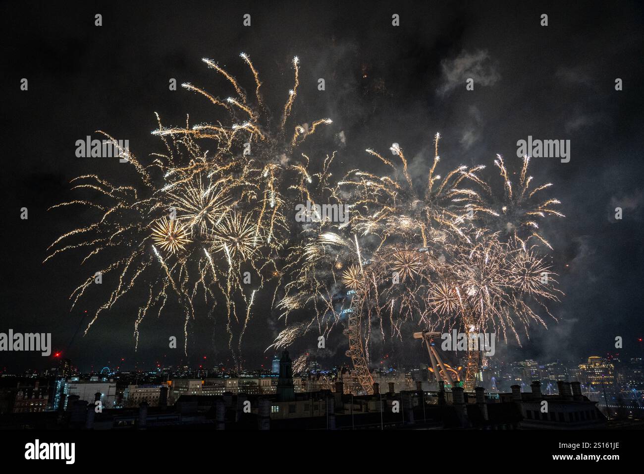 London, UK. Wednesday, 1 January, 2025. The New Year’s Day Fireworks