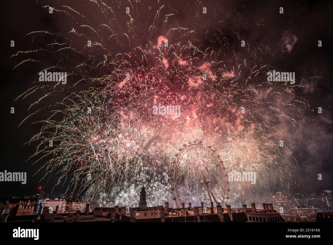 London, UK. Wednesday, 1 January, 2025. The New Year’s Day Fireworks