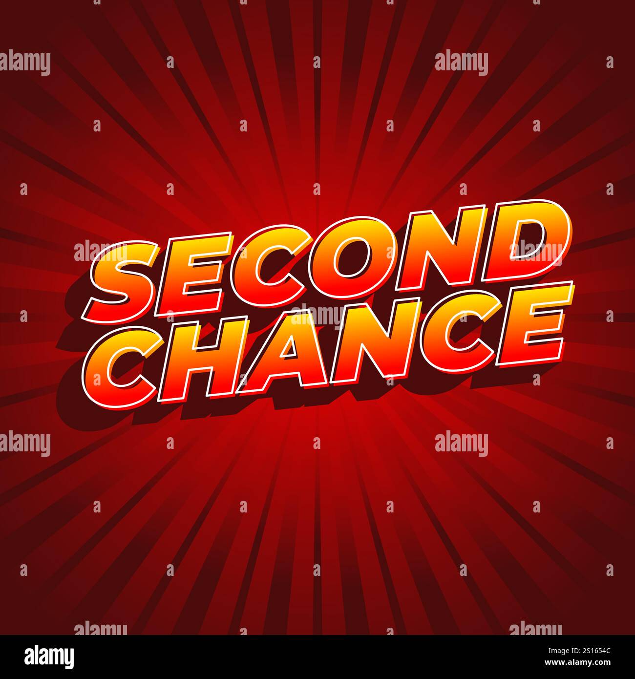 Second chance text effect design for social media ads in square size ...