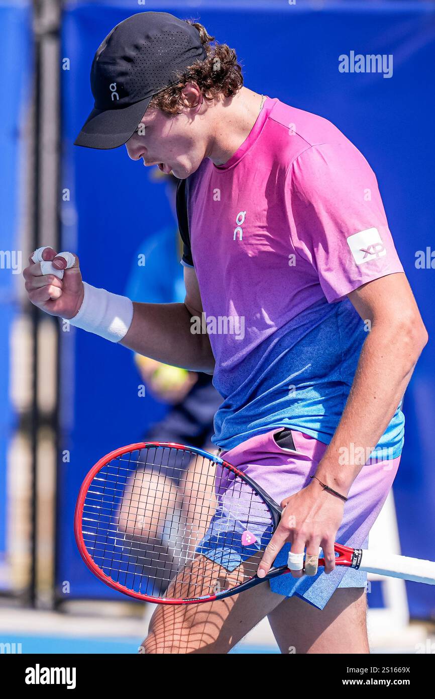 Canberra, Australia; 1st Jan 2025 Joao Fonseca of Brazil is pictured
