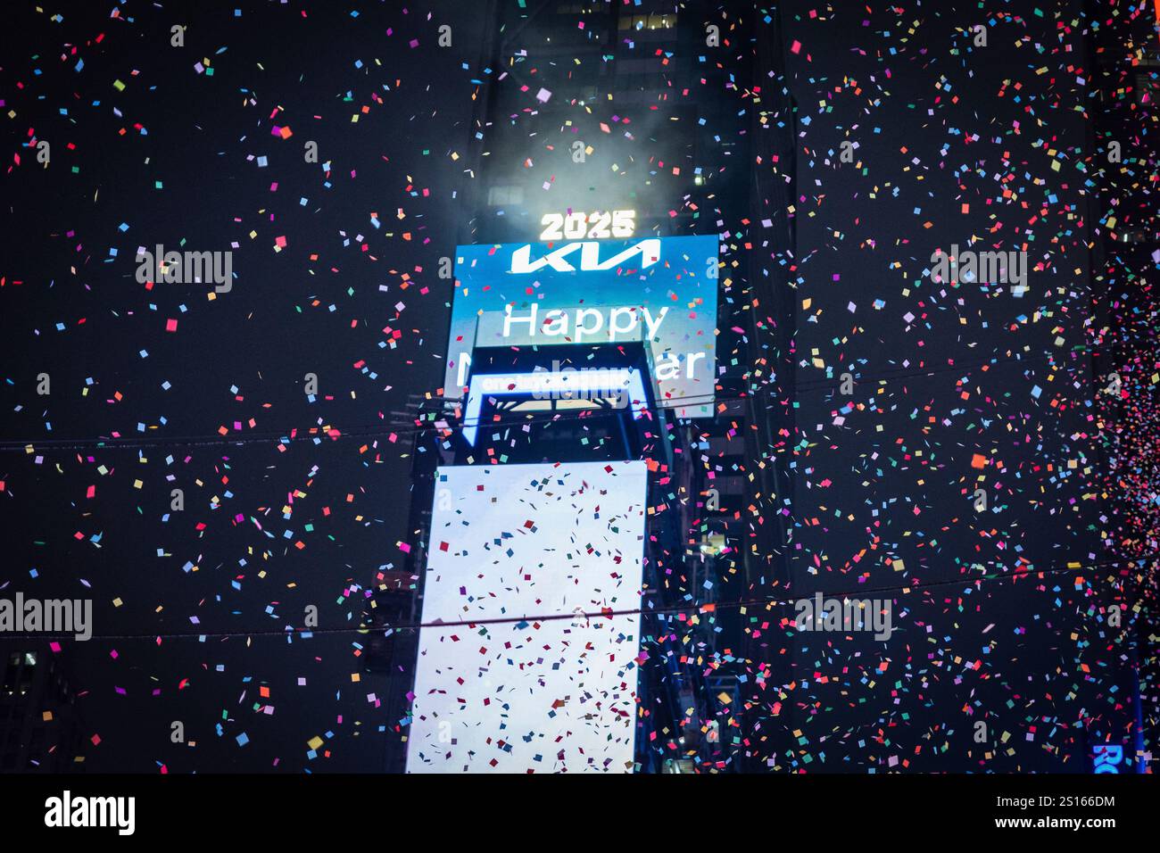 The ball drops in New York's Times Square, Wednesday, Jan. 1, 2025, in