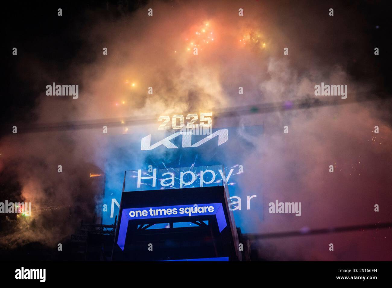 The ball drops in New York's Times Square, Wednesday, Jan. 1, 2025, in