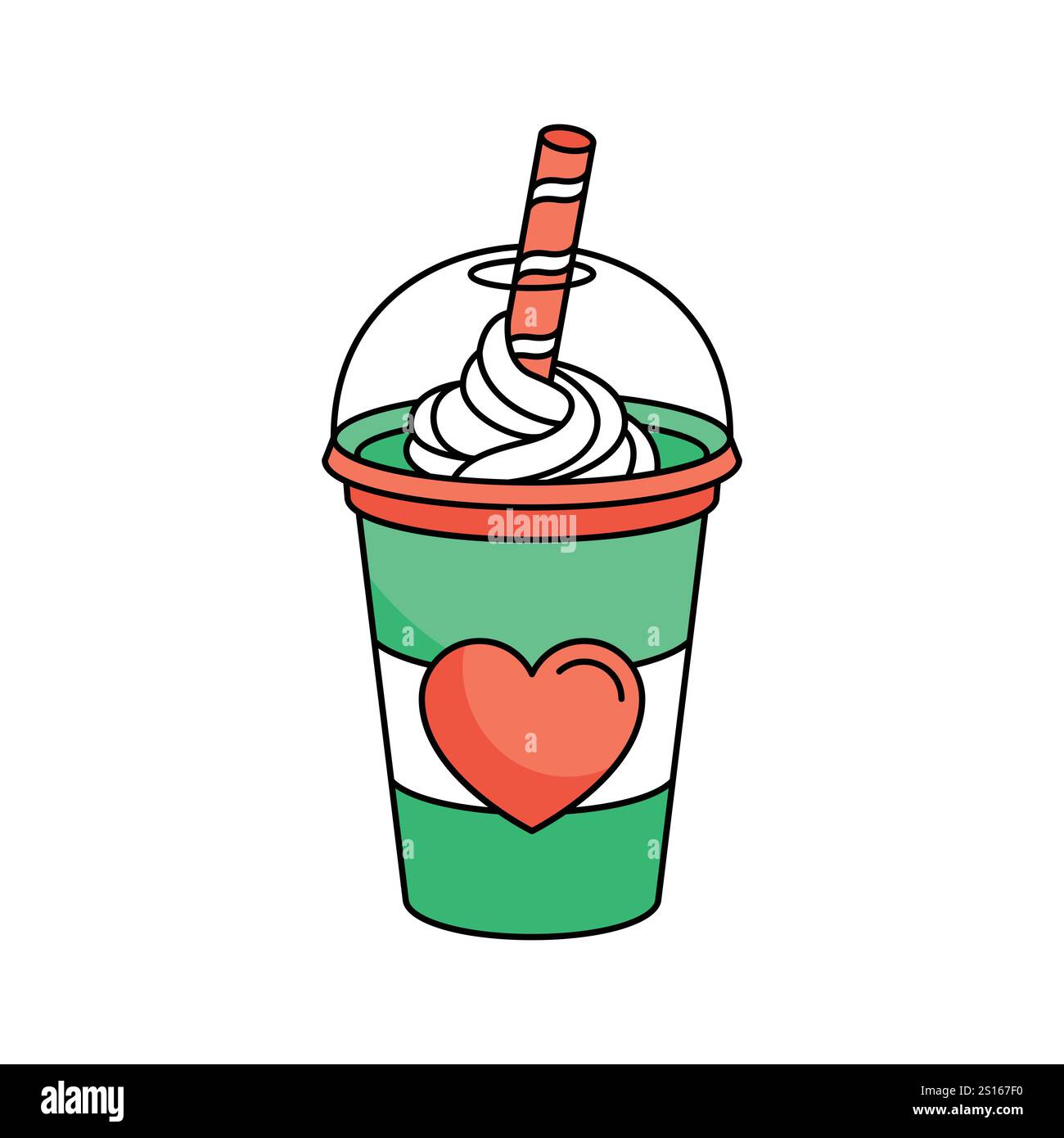 Sweet milkshake icon with straw, ready to use vector Stock Vector Image ...