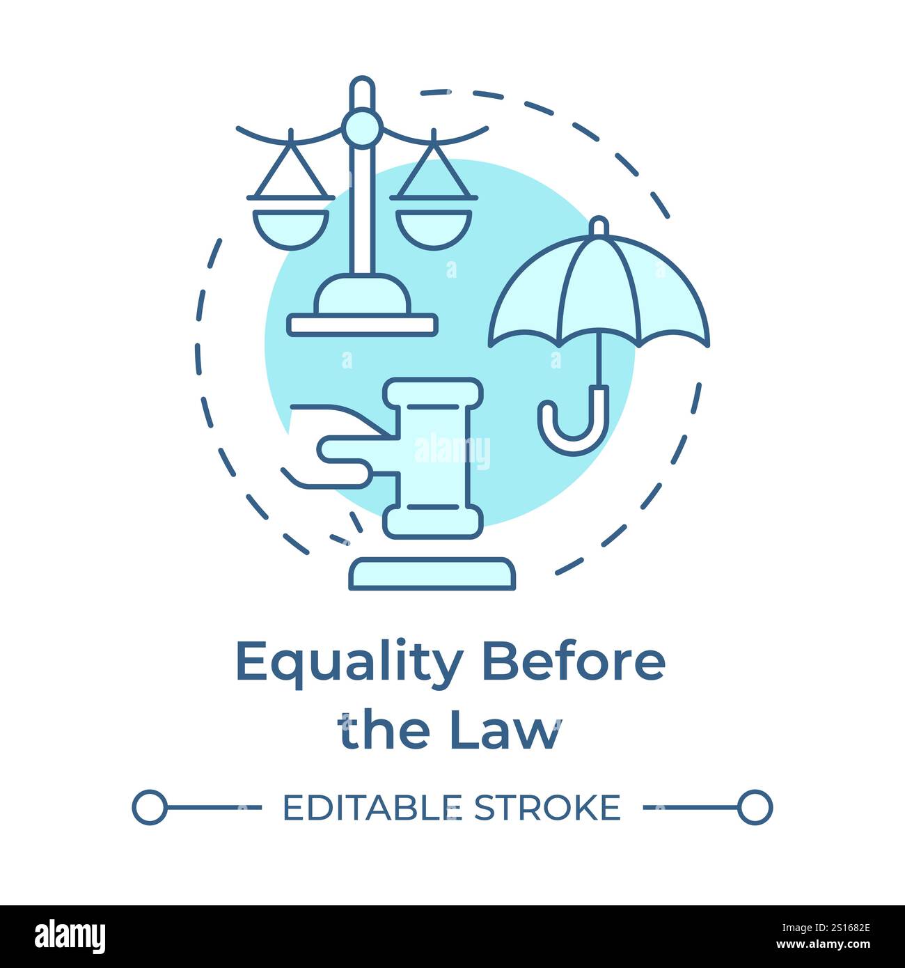 Law equality soft blue concept icon Stock Vector Image & Art - Alamy