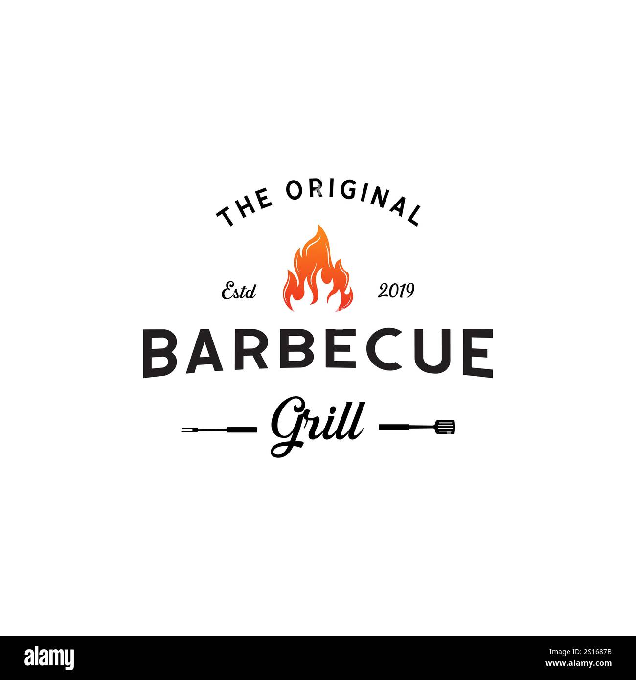 Vintage hipster Grill Barbeque invitation party barbecue bbq with ...