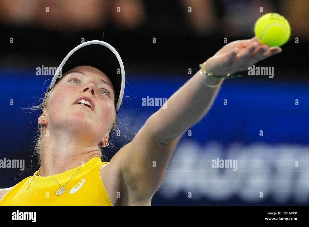 Australia's Olivia Gadecki serves to Britain's Katie Boulter during