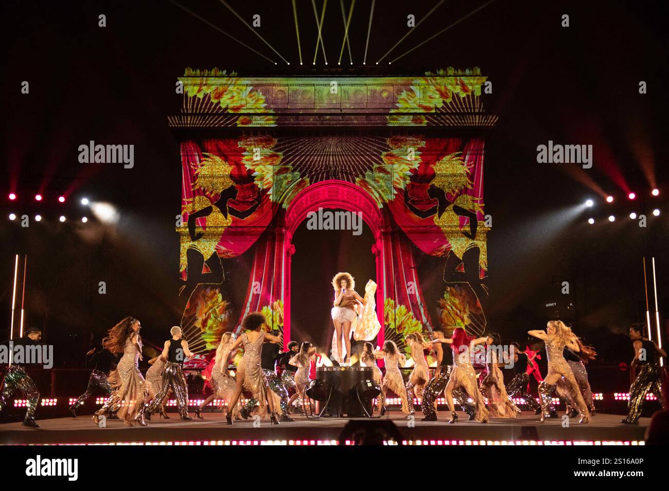Concert for the 2025 New Year celebrations on the Champs-Elysées in