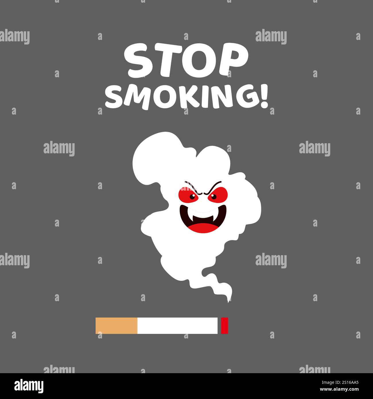 Stop smoking poster illustration Stock Vector Image & Art - Alamy