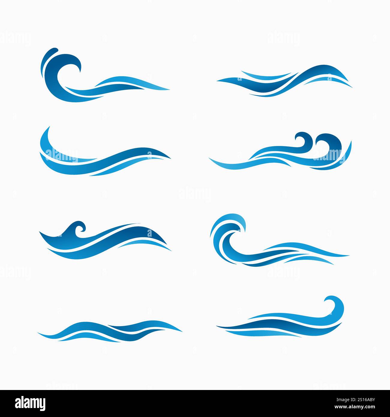 set of abstract wave elements illustration Stock Vector Image & Art - Alamy