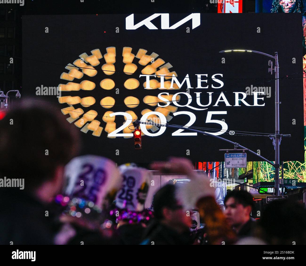 Revelers greet 2025 in Times Square in New York, New York on Jan. 1