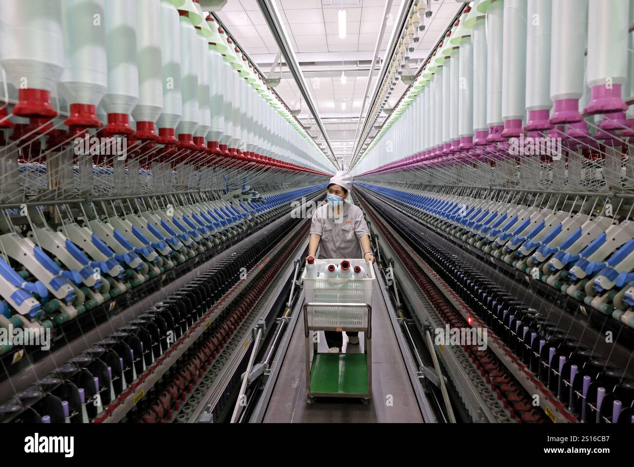 ZAOZHUANG, CHINA JANUARY 1, 2025 A worker of Shandong Zhengkai New