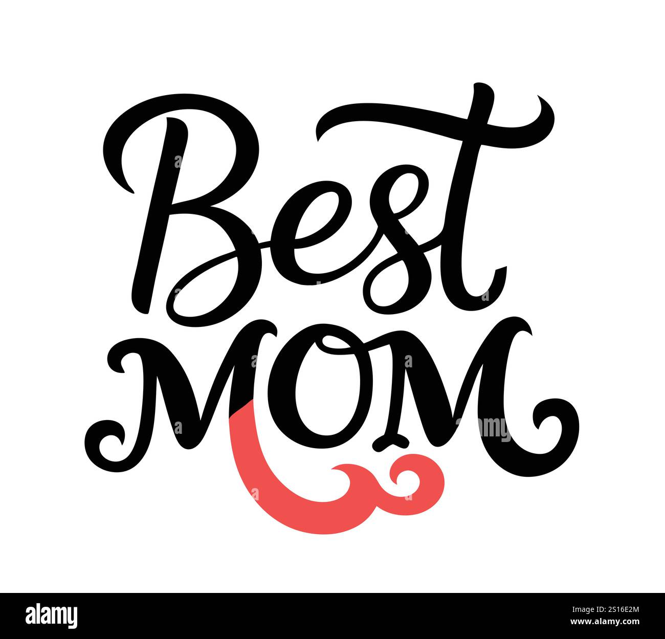 Typography  best mom Stock Vector