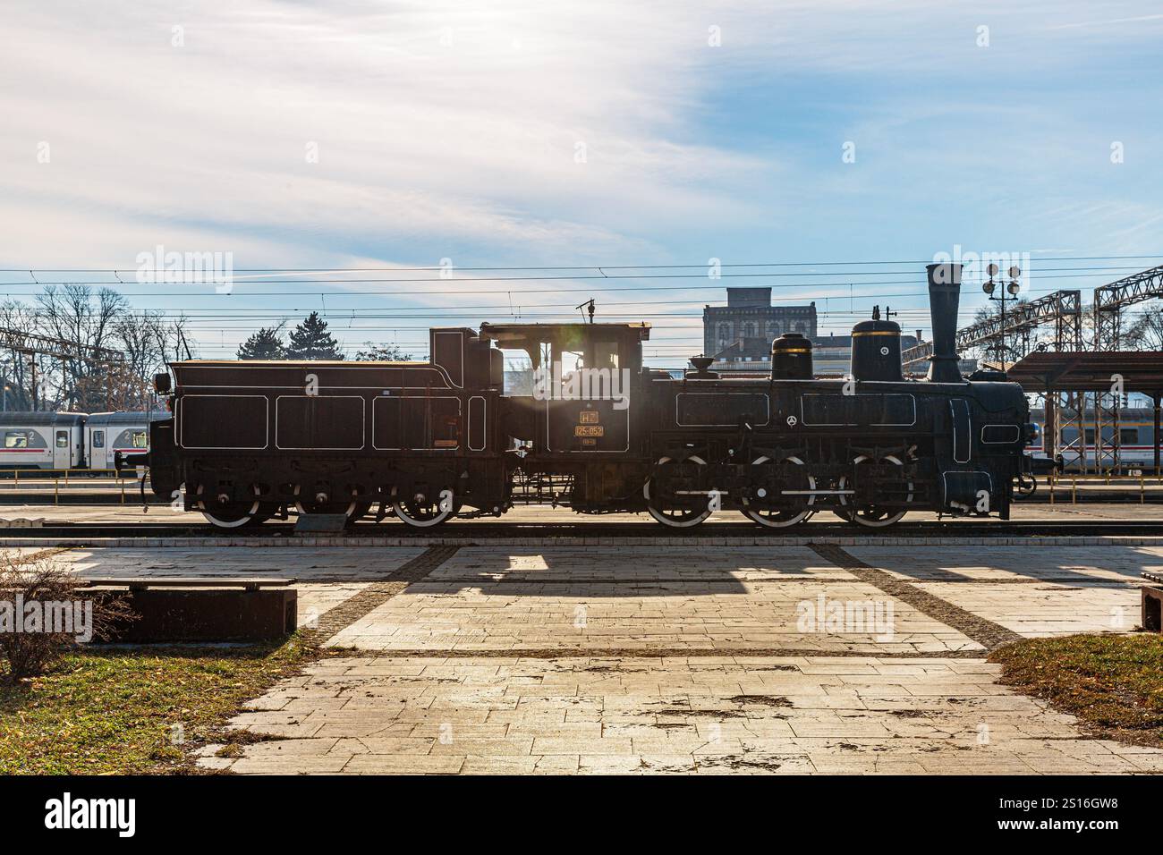 Timeless Elegance of Zagreb's Historic Locomotive Stock Photo