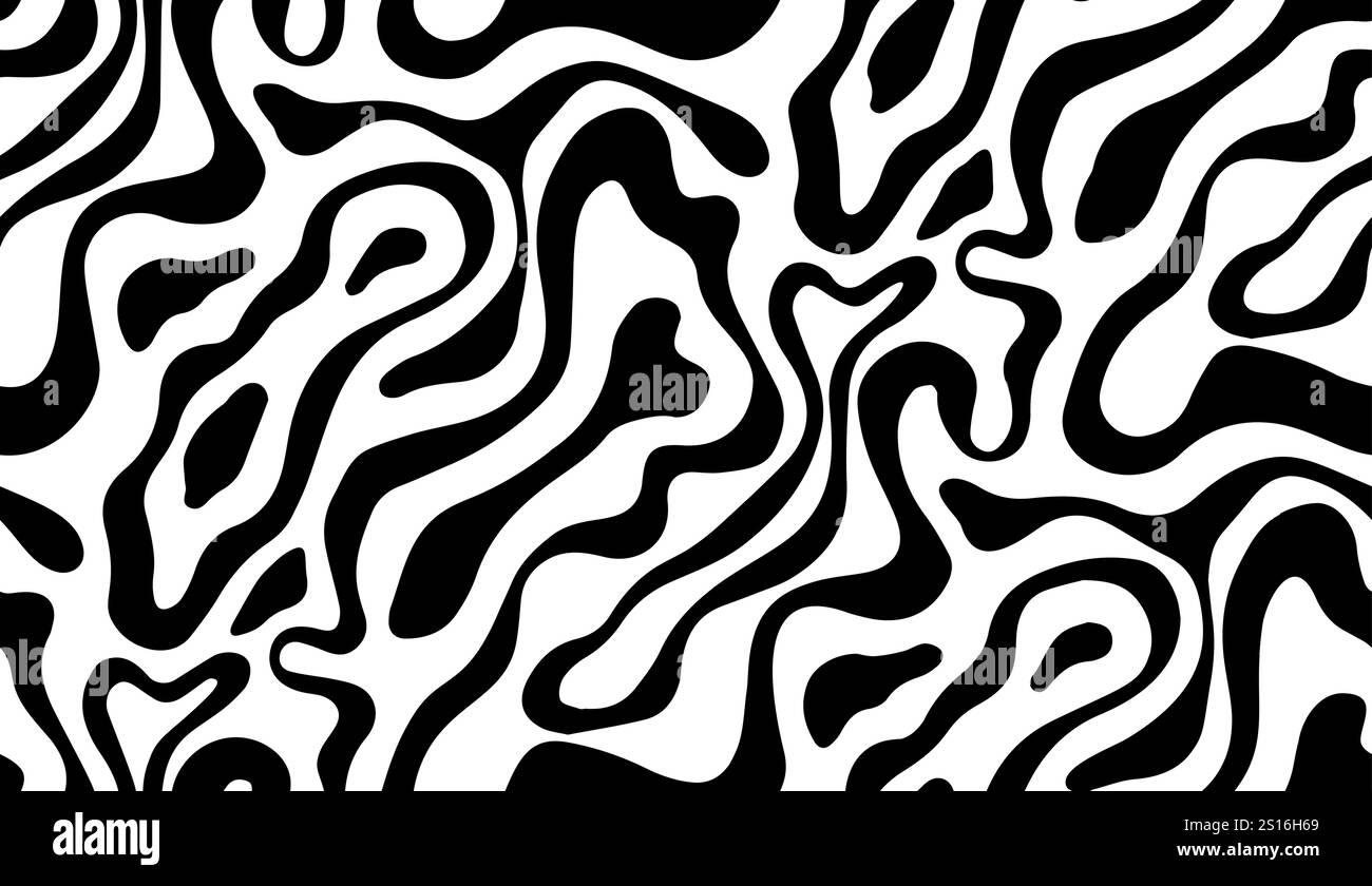 Seamless op art pattern with black and white abstract shapes Stock ...