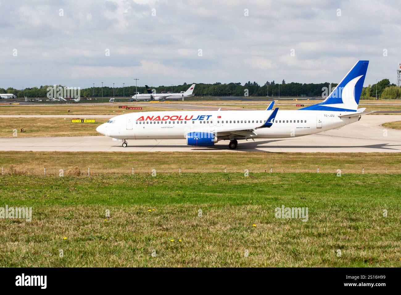 TC-JZU AnadoluJet airlines Boeing 737-8AS MAX London Stansted UK 10-09-2022 - Stock Image