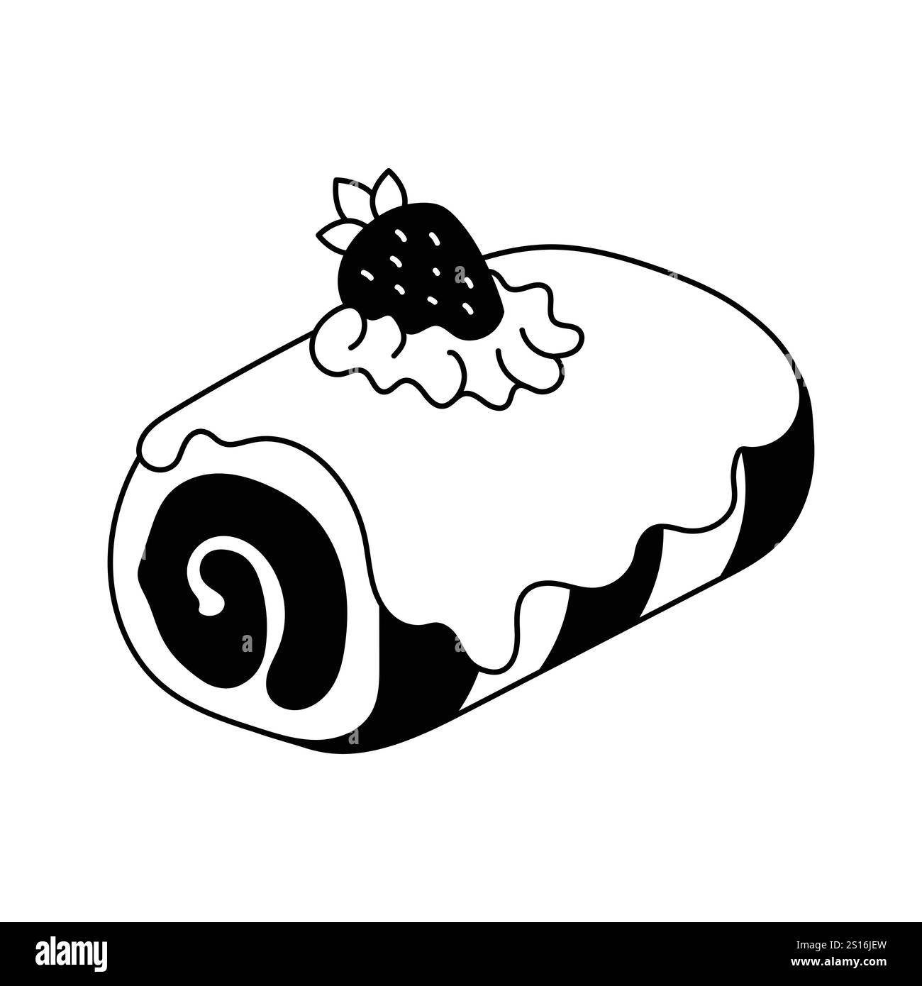 Delicious swiss roll cake vector design, bakery, dessert and sweet ...