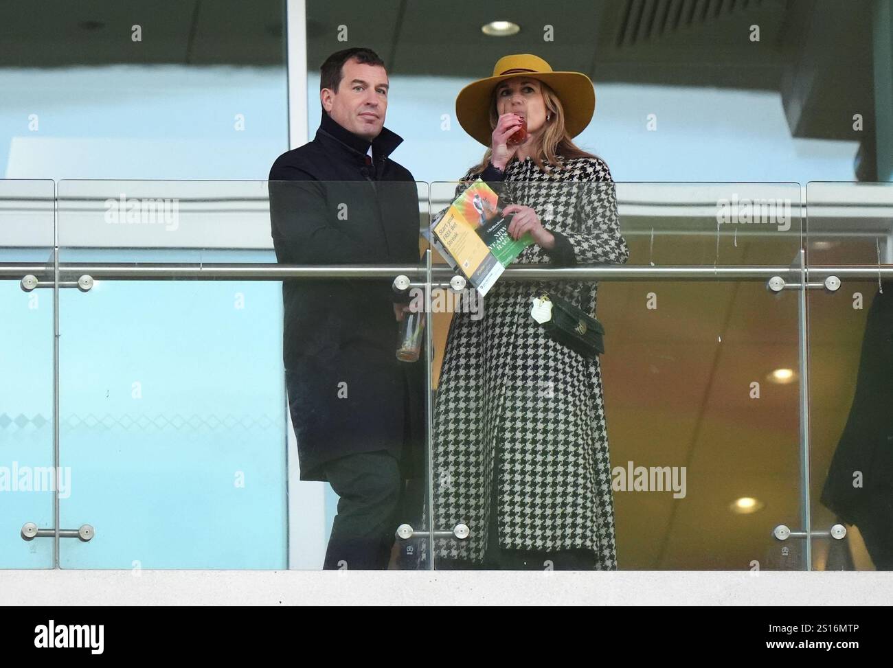 Peter Phillips and partner Harriet Sperling during New Year's Day